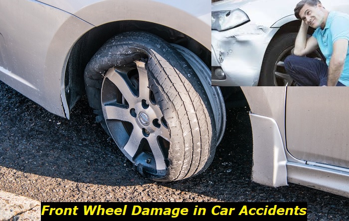 front wheel damage in car accidents
